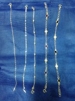 Pulceras lisas y perlas (nuevas) 